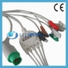 Siemens/Drager 10 pins one piece 5-lead ecg cable Clip AHA U315-15CA