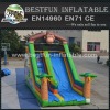 Monkey inflatable slide with bouncer land