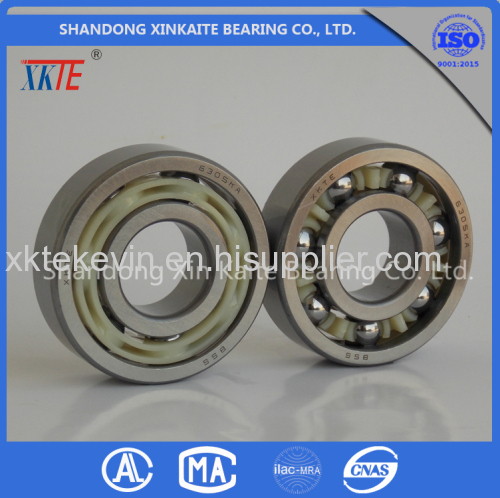 best sales XKTE brand nylon retainer conveyor roller bearing 6305 TN9/C3/C4 for mining machine from china manufacture