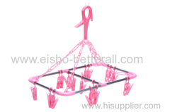 Betterall High End Durable Socks Usage Pink Plastic Hanger Clips