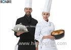 Men Polyester Fabric Kitchen Staff Uniform Chef Working With Hat