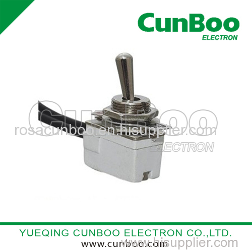 two wired toggle switch 5A250V/3A toggle switch with 2 wire/long wired toggle switch 3A 250v/10A toggle switch with wire