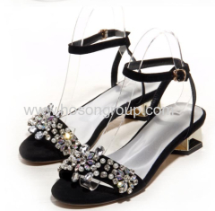 New style buckle low heel sandals