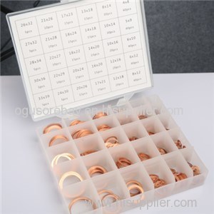 30Size 540PCS Copper Washer Kit Copper Washer Assortment Copper Ring Box Assortment