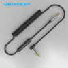 3.5mm Jack Audio Cable Stereo Coiled Aux Cable Angle with Handsfree Speakerphone in-Line Remove Control for Car