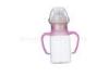 Regular Neck Plastic Nursing Bottle With Animal Rattle Cap 4 ounce in Straight