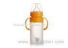 Yellow / Blue Silicone Baby Bottle Odorless Meet International Food Grade Standard