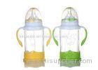 Anti-broken Wide Neck Glass Milk Bottle With Automatic Straw 8 Ounce