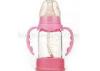 Shock-Proof Regular Neck Glass Milk Bottle With Silicone Base And Handle 120ML