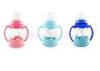 Drop Resistant Wide Neck Glass Baby Bottle With Silicone Base And Handle 180ML