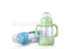 Straight Shape Glass Baby Feeding Bottle with PP Protective Cover 240ML
