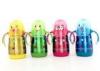 Antibacterial Stainless Steel Baby Bottle 300ml Customized Color With Animal Cap