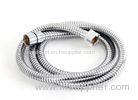 Detachable Bath Shower Flexible Hose Stainless Steel Chrome With Double Connector
