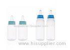 Economic PP Plastic Feeding Bottle With Silicone Nipple Straight Shape 4 Oz / 8 Oz