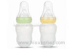 Customized Silicone Baby Feeding Bottle With Soft Anti Scald Spoon Wide Neck