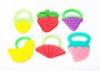 Silicone Baby Teether Rattles Toys Lovely Fruit Shape With Baby Banana Grape