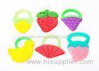 Silicone Baby Teether Rattles Toys Lovely Fruit Shape With Baby Banana Grape