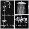 ABS Chrome Exposed Shower Mixer Kits Wall Mounted With Diverter