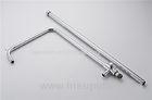 Vibrant Silver Shower Slide Bar Polished Chrome Shower Adjustable Bar