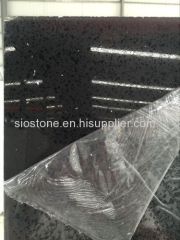 Black Mirror Quartz Stone Slab Fit for Kitchen Countertop