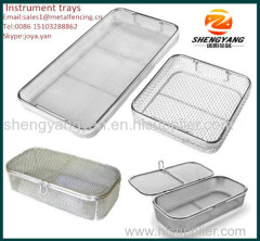 China manufacturer instrument trays lockable sterilization baskets wire mesh instrument washer baskets