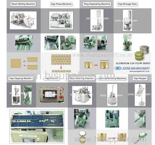 Aluminum bottle cap & closure machine