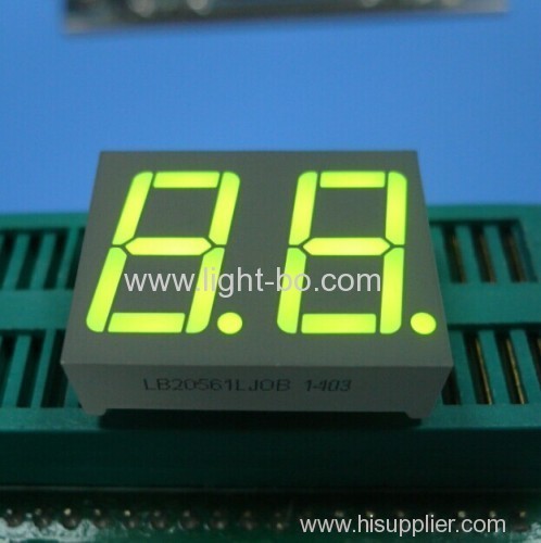 High brightness pure green 7 segment led display dual digit 0.56" common anode for home appliance
