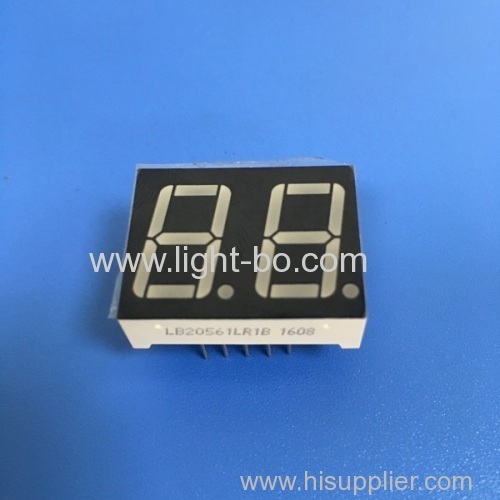 Dual-digit 0.56 inch common cathode ultra bright red 7-Segment LED Display