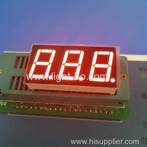 Ultra bright blue 3 digit common cathode 0.56  7 segment led display for digital indicator