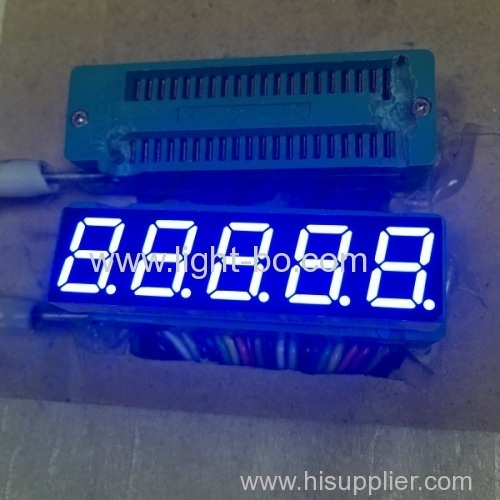 Super green 0.39inch 5 digit 7 segment led display common cathode for temperature control