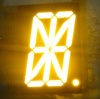 Ultra yellow 16 segment led display single digit 2.3&quot; common anode for clock indicator