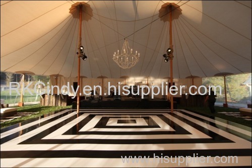 Portable Used Black And White Wooden Wedding Dance Floor