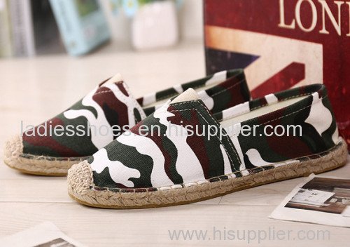 unisex printed ramie sole shoes espadrilles canvas shoes