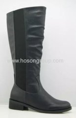 Clip on knee heel boots