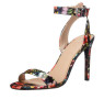 New fashion floral sling back high heel sandals