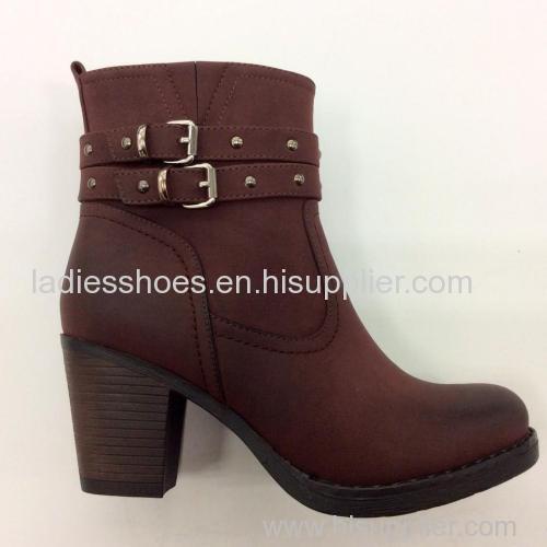 new basic style women low heel round toe ankle boots