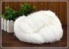 Pure White Rough Polyester Feather Yarn Fancy Yarn 4mm For Weaving