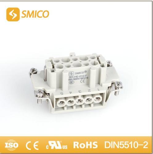 heavy duty industrial multi-pin connector HDC 10P+E similar harting han connector
