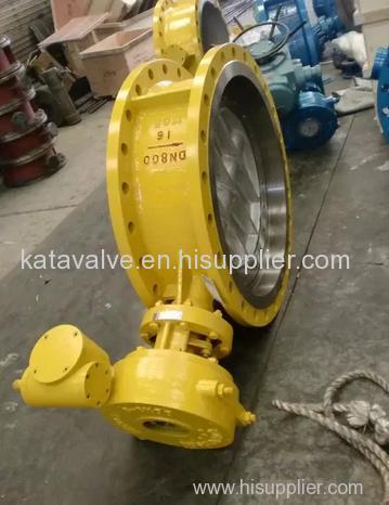 Electric Actuator WCB Material Eccentric Butterfly Valve DN800 PN16