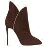fashion design high heel brown pointed toe women ankle boots