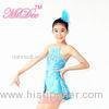 Sensational Tiered Light Blue Strapless Dress Dance Costumes For Kids Competition