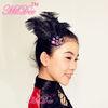 Adorable Dance Wear Accessories Black Feather Headpiece for Stage Performance