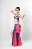 2 Tones Chiffon Belly Dancing Clothes Sexy Skirts With Slits On The Side