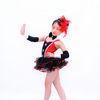 Children'S Dance Clothes Black Red Sequin Tutu Skirt For Solo Performance