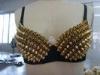 Womens Club Clothes Sexy Studded Bra Outfit Rivet Bras With Chains