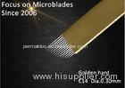 14 Pin Gold Hard Microblading Blades Fine Sterilization Curved Needle