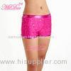 Metallic Edged Dance Wear Accessories Gym Sequin Dance Shorts For Sports Performance