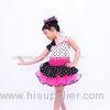 Sweet Heart Neckling Tiered Layered Skirt Polka Dots Children'S Dance Costumes