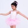 Baby Pinky Floral Banded Waist Tutu Dress Kids Dance Costumes Dress for Girls