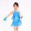 Spandex Blue Red Grape Latin Dance Recital Costumes With Fingerless Gloves